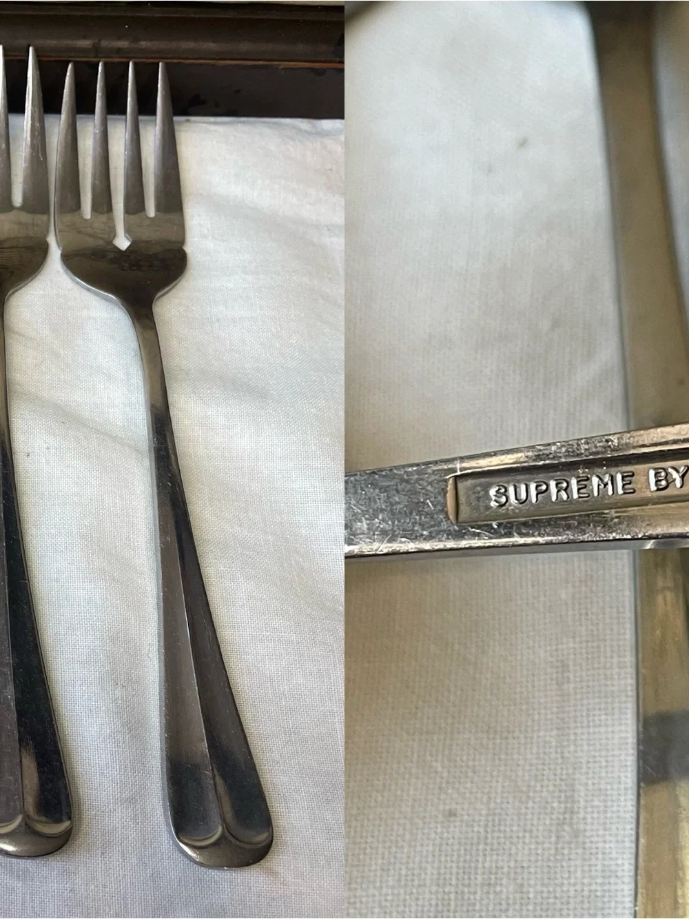 Towle Supreme stainless steel dinner spoon replacements forks & spoons